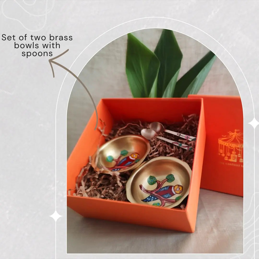 Brass Nut bowl Gift Set | Tota Maina The confetti tree